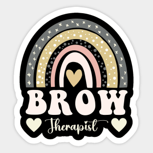 Vintage Brow Therapist Tech Retro Brow Artist Esthetician Sticker